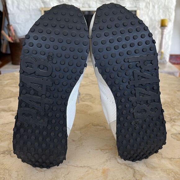 P448 Cancun Low Top Sneakers Rafia Leather & Suede Leather Retro Made in Italy - Picture 13 of 15